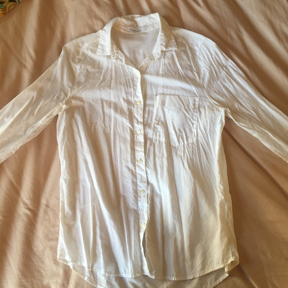 Everlane white blouse